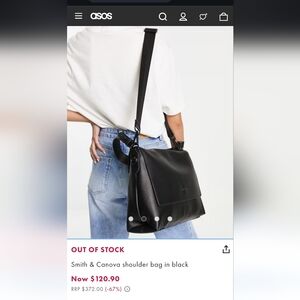 Smith & Canva Shoulder Bag in Black (ASOS)